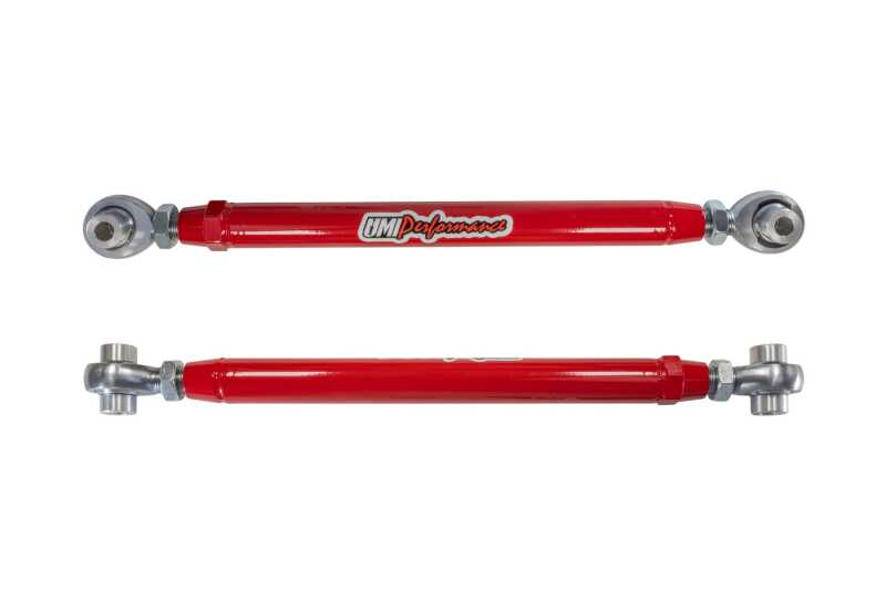 Chevrolet Camaro Alignment Toe Arms - Rear - UMI Performance - Adjustable, Race Quality Rod Ends - Red - `16-`24